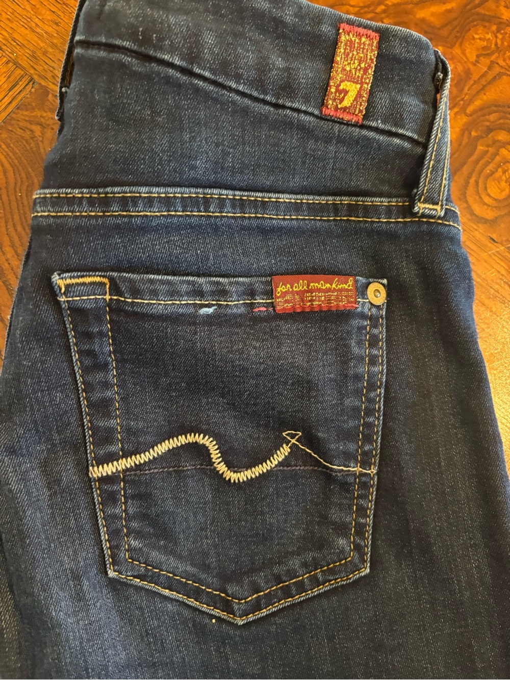 7 for all mankind Dark Blue Skinny Jeans - Womens 25